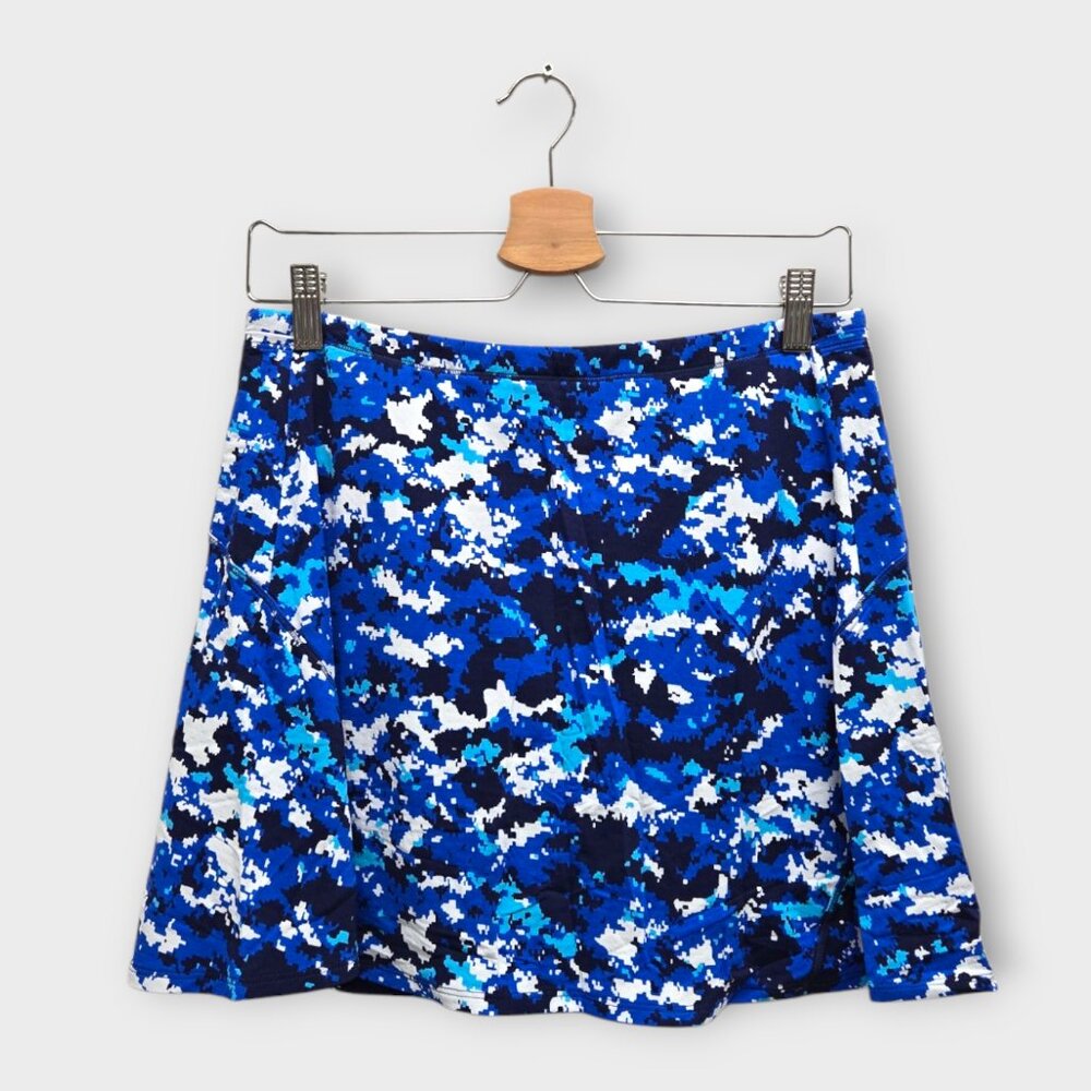 IBKUL Golf Women's Skort Print (Blue/Navy/White) - Small